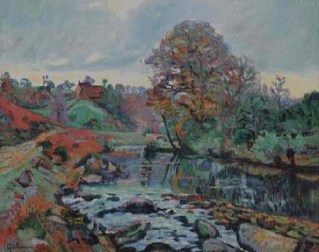Armand guillaumin Paysage de la Creuse, vue du Pont Charraud Norge oil painting art